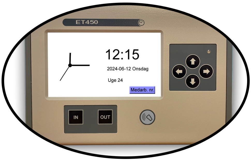Terminal ET450 Touch erstatter stempelur